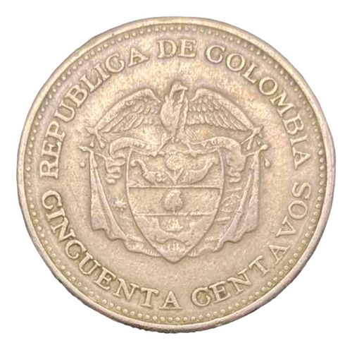 Colombia - 50 Centavos - Año 1958 - Km #217 - Bolivar