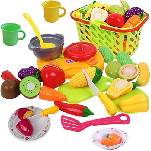 Cutting Play Vegetables Para Ninos Cut Toy Food Y Mini Cooki