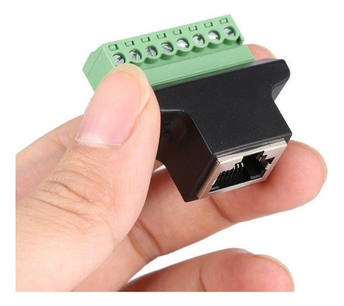Adaptador Rj45 Hembra A Clemas Borne Terminal Conector 8 Pin