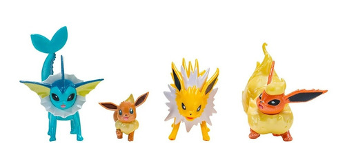 Pokémon Pack Evoluções Eevee, Jolteon, Vaporeon E Flareon