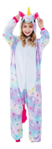 Pijama Disfraz Unicornio Color Niños Niñas Enteros Kigurumi
