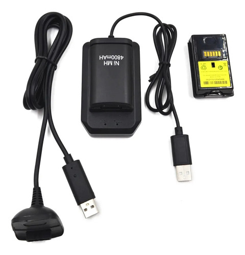 Bateria Mando Xbox 360 + Cable + Cargador Kit Completo