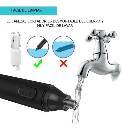 Imagen 8 de 10 de Maquina Afeitadora Nariz Oído Oreja Depilador Nasal Pelos