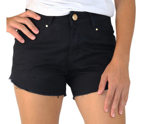 short jeans cintura alta curto rasgado