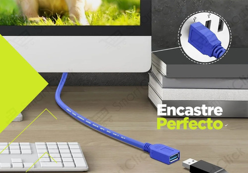 Imagen 9 de 10 de Alargue Usb 3.0 Cable Extensor Prolongador Alta Velocidad