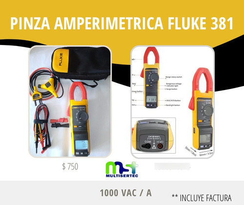 Pinza Amperimétrica Digital Fluke 381 2500a 