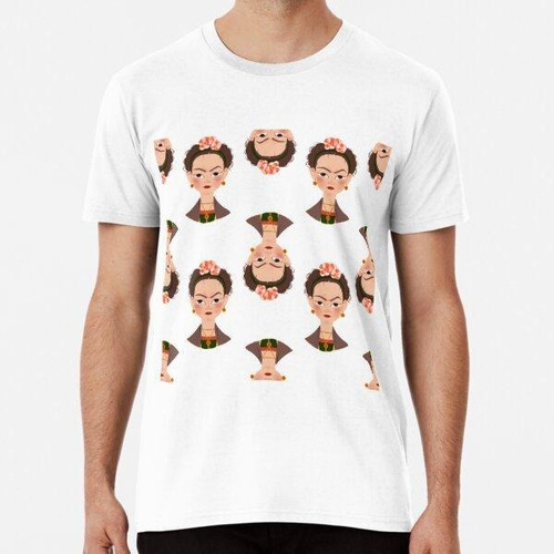 Remera Frida Kahlo De Patrones Sin Fisuras Algodon Premium