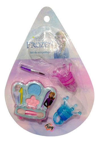 Maquillaje Infantil Blister Gota Frozen Sombras + 2 Anillos