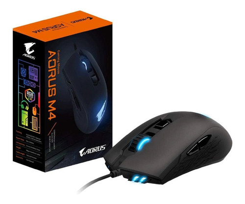 Imagen 3 de 8 de Mouse Gamer Gigabyte Aorus M4 Rgb Negro 6400 Dpi Cuo