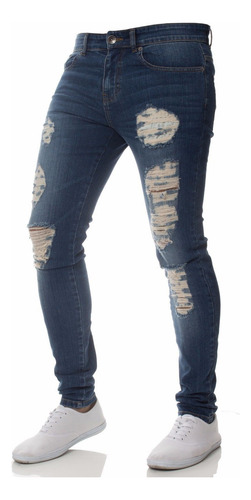 Pantalones Vaqueros Ripped Jeans Ajustados De Cintura Baja P