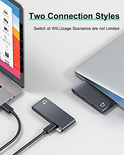 Hub Usb-c 4 En 1 Dockcase Con Tipo C, Usb 3.0, Usb 2.0 Comp