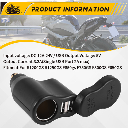 Adaptador De Corriente Hella Din Plug 3.3a Con Doble Conecto