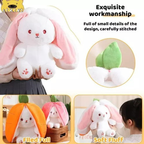 A A Juguete De Peluche Con Almohada De Conejito De Zanahoria