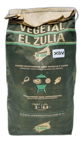 Bolsa Carbon Vegetal Parrillera 3kg Zulia 4716 Xavi