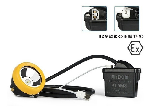 Lampara Linterna Minera Antiexplosiva Para Casco Wisdom Kl5ms Atex Grupo 2 Zona 1 Con Cable Zona San Martin Caseros