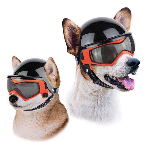 Gafas De Sol Para Perros Pequeños Con Casco Corgi Caniche