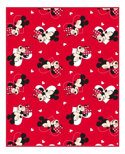 Manta Disney En Fleece: Acompañante Perfecta Para Relajarte Color Rojo Diseño De La Tela Poliéster