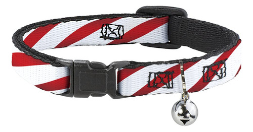 Buckle-down Collar De Gato Breakaway Candy Cane De 8 A 12 P.