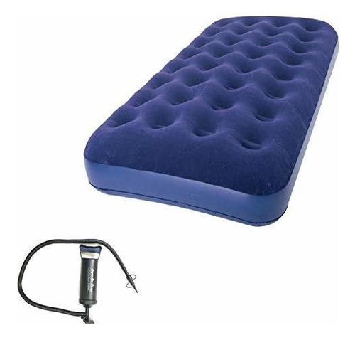 Zaltana Twin Size Air Mattress With Double Action Hand Pump