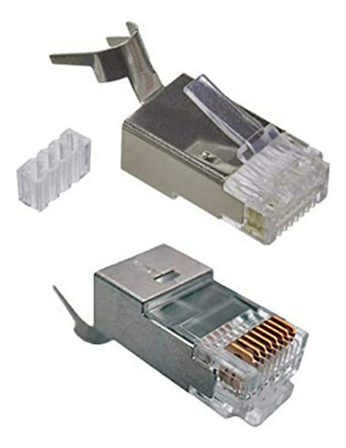 Conector Modular Rj45 Cat6a Stp - 25 Unidades.