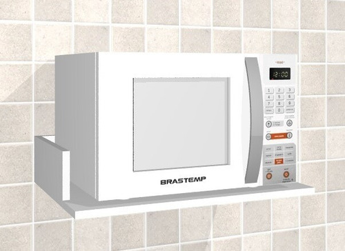 Suporte Microondas - Nicho/prateleira Mdf Branco 55x10x38