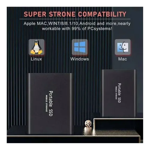 Ssd 4tb Usb 3.1 Tipo Mini Disco Portátil Sólido Externo Azul