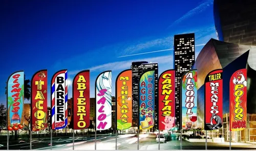 Bandera Vela Curva De Aluminio 320X80