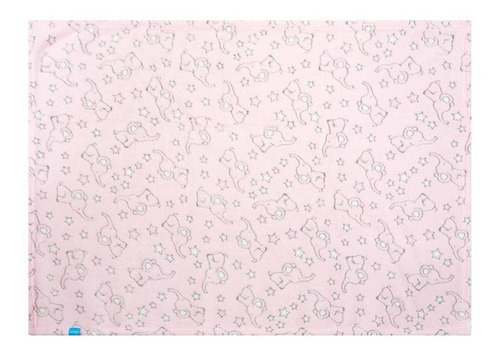 Manta Cobertor Soft Macio Tecido Gostoso Rosa 100cm