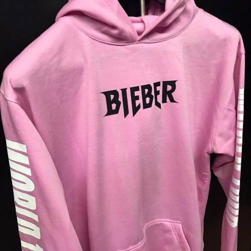 Blusa Moletom Justin Bieber Rosa Pink Purpose Tour Canguru | Mercado Livre
