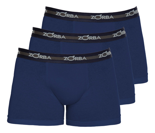 Kit Com 3 Cuecas Boxer Zorba 702