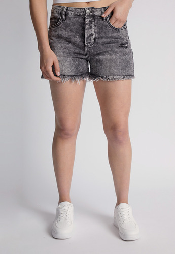 Short Mujer Denim Slim Fit Gris Sioux  