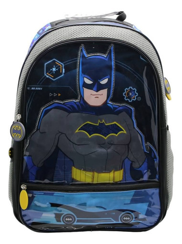 Mochila Escolar Dc Liga De La Justicia Batman Venganza Color Azul Diseño De La Tela Liso