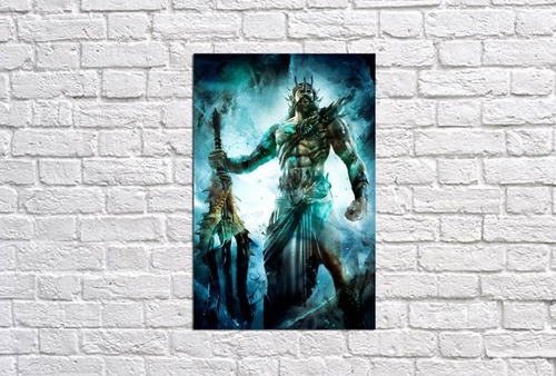 Vinilo Decorativo 30x45cm Poseidon Zeus Dios Griego