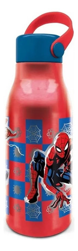 Botella Aluminio Flexi Handle 760 Ml Spiderman Hombre Araña Color Rojo