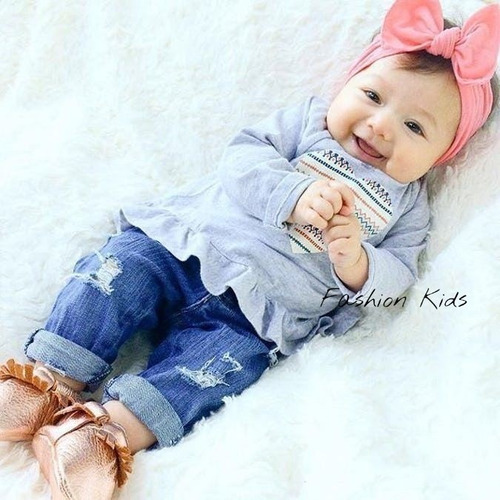 Calça Jeans Colorida Bebê Menina 1 A 18 Meses | MercadoLivre
