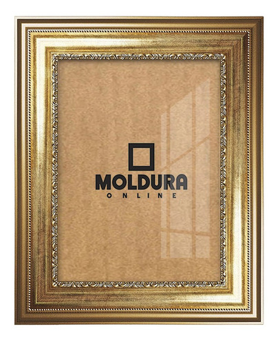 Moldura 70x100 Para Foto 100x70 Dourada Clássica Sem Vidro