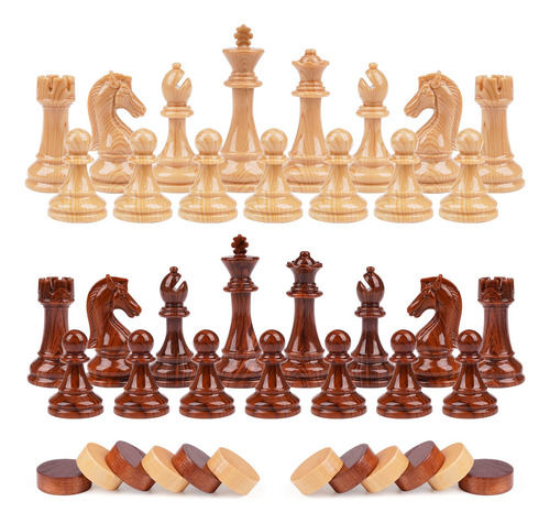 Juego De Ajedrez Y Damas Portátil 2 En 1 De Viaje