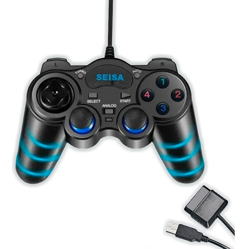 Mando Gamepad Ps2 Ps3 Pc Sj Seisa
