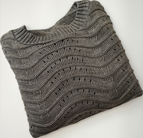 Sweater Calado Mga Oxford Tejido Nuevo T/u Tendencia