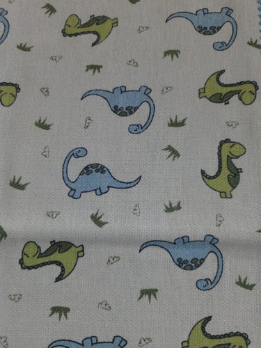 Tecido Cueiro Flanela Bebê Estampado 5mts X 80cm Dinossauro