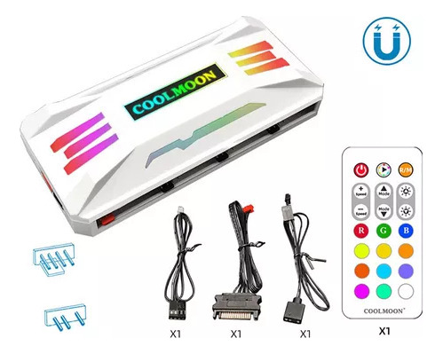 Ventilador De Refrigeración Con Controlador Rgb 4 Pines Pwm