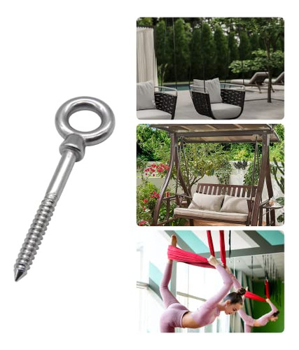 5 Pack Ganchos De Ojo Acero Inoxidable 304 - Resistentes - P