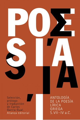 Antologia De La Poesia Lirica Griega Vv.aa. Alianza