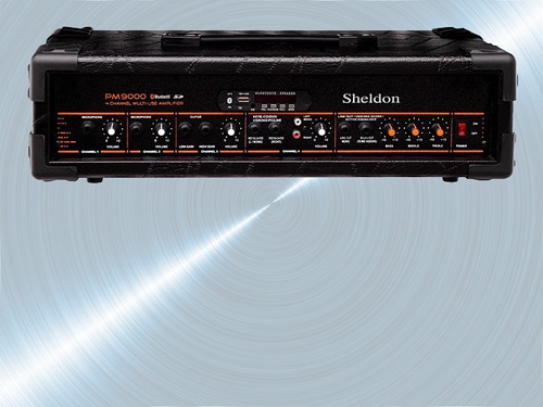 Cabeçote Amplificado Sheldon Pm9000 Muiti-uso Bluetooth Cor Preto