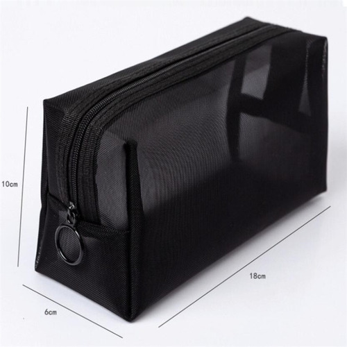 Imagem 9 de 9 de Kit 3 Bolsas De Malha Transparente Para Viagem E Uso