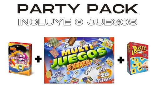 Party Pack Juegos De Mesa | Incluye 3 Juegos Mini Ed. Viaje