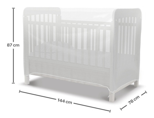 Imagem 3 de 3 de Mosquiteiro Para Berço Americano De Bebe Infantil Universal