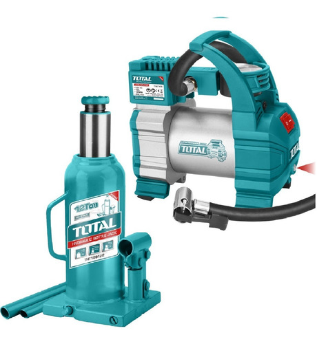 Gata Hidraulica 12t + Compresora De Aire 145psi 12v Total