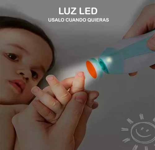 Lima de Uñas Bebé, 6 en 1 Cortaúñas para Bebe Eléctrico, Cortaúñas Corta  Uñas para Bebe con Luz LED, Adecuado para Niños y Adultos. : :  Bebé