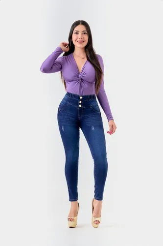 Rg Jeans Dama Pantalones Mujer Levanta Pompa Cintura Alta 3